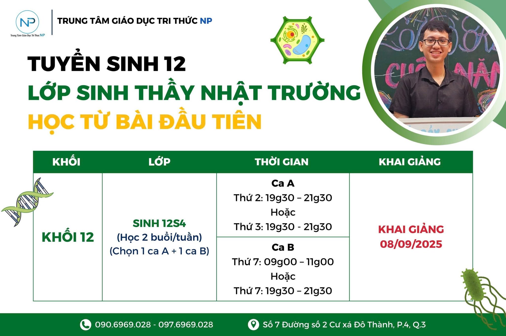 TUYỂN SINH LỚP 12 SINH DÀNH CHO HỌC SINH CHƯA HỌC HÈ – THẦY HỒ VĂN NHẬT TRƯỜNG 🔥
