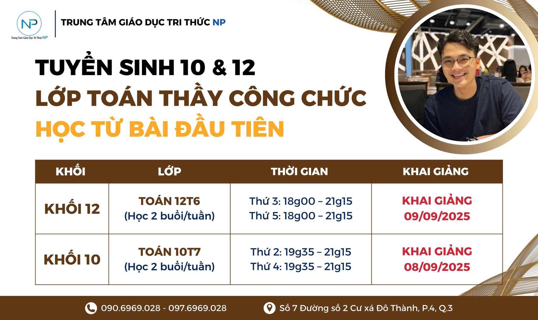 🎉 TUYỂN SINH TOÁN 10 & 12 – LỚP THẦY CÔNG CHỨC 🎉