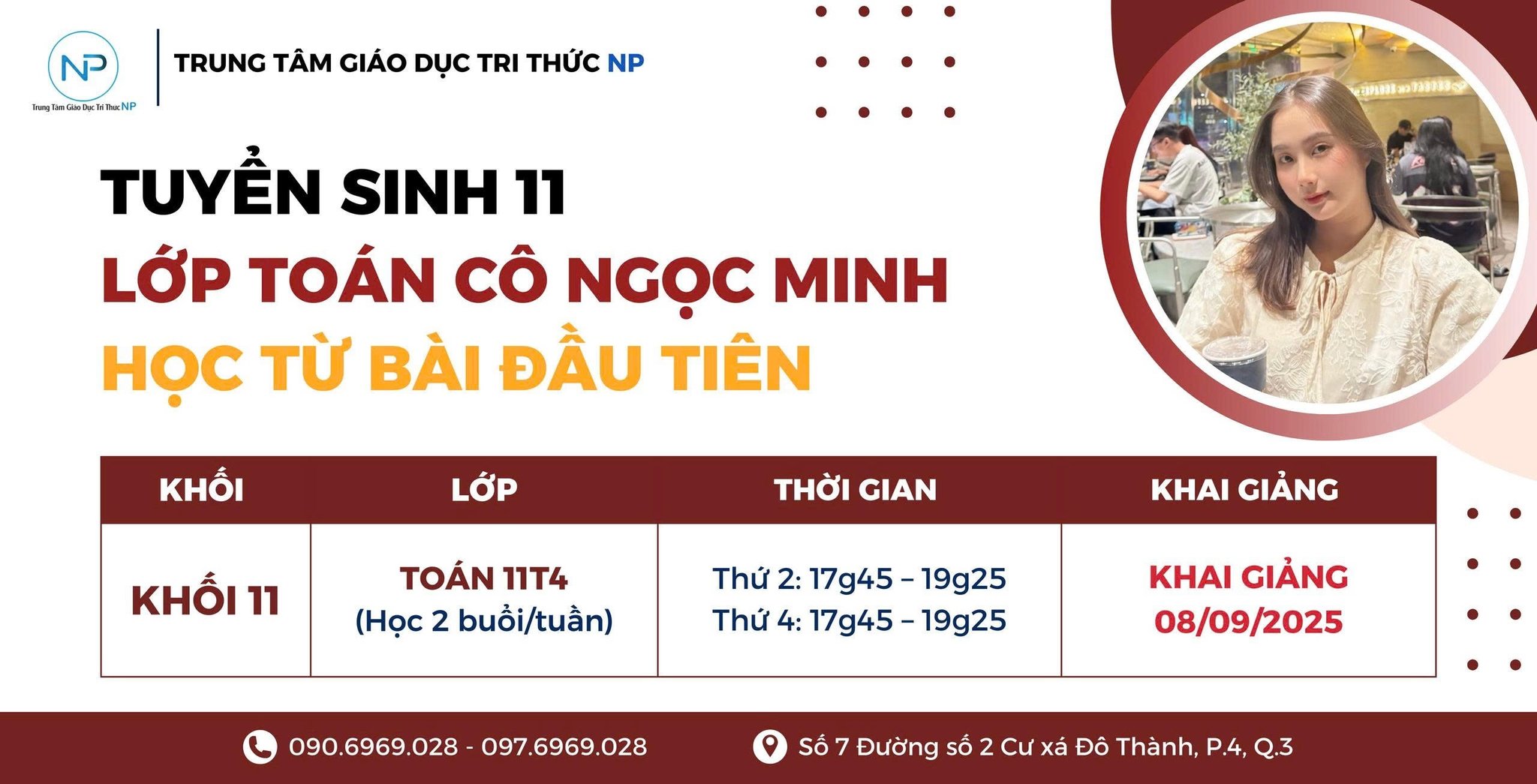 ✨📚 TUYỂN SINH LỚP TOÁN 11 DÀNH CHO HỌC SINH CHƯA HỌC HÈ – CÔ NGỌC MINH 📚✨