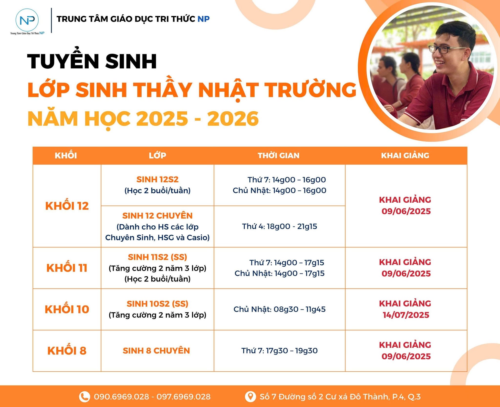Tuyển sinh LỚP SINH THẦY NHẬT TRƯỜNG NĂM HỌC 2025 - 2026
