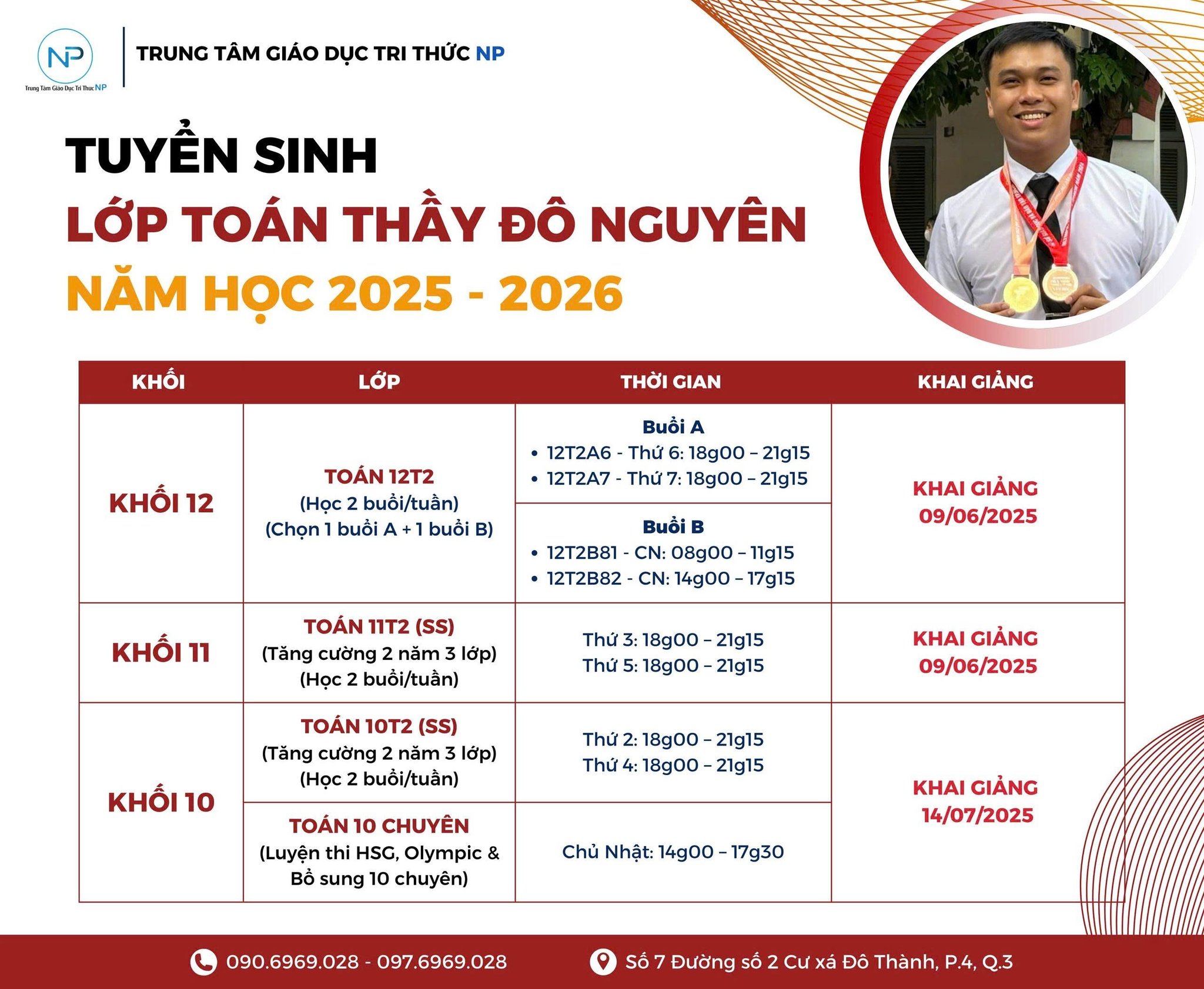 Tuyển sinh LỚP TOÁN THẦY ĐÔ NGUYÊN